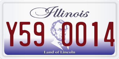IL license plate Y590014