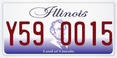 IL license plate Y590015
