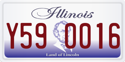 IL license plate Y590016