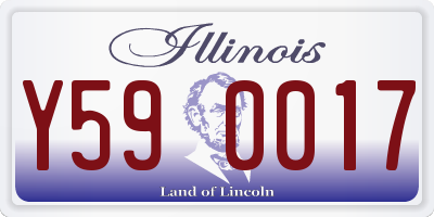 IL license plate Y590017