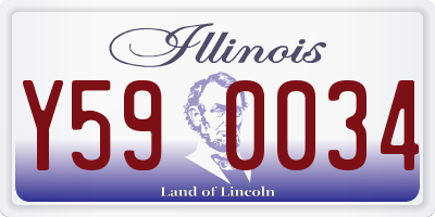 IL license plate Y590034