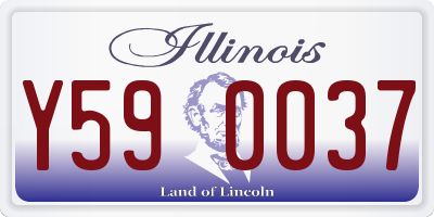 IL license plate Y590037