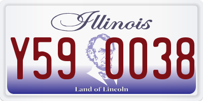 IL license plate Y590038