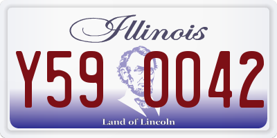 IL license plate Y590042
