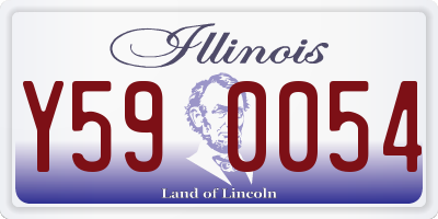 IL license plate Y590054
