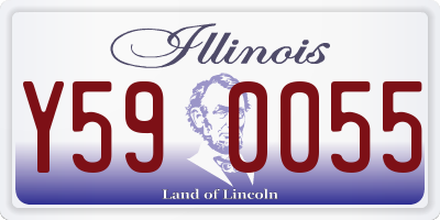 IL license plate Y590055