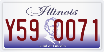 IL license plate Y590071