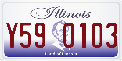 IL license plate Y590103