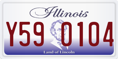 IL license plate Y590104