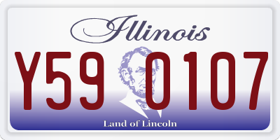 IL license plate Y590107