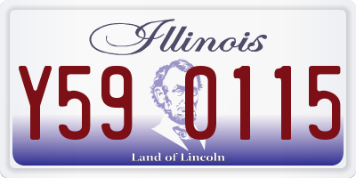 IL license plate Y590115