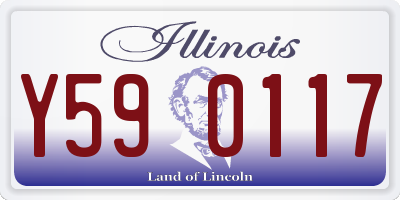IL license plate Y590117