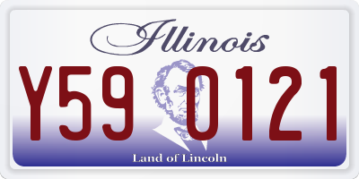 IL license plate Y590121