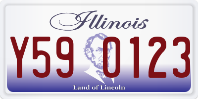 IL license plate Y590123
