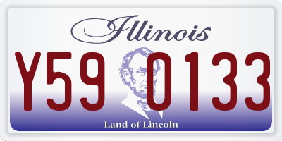 IL license plate Y590133
