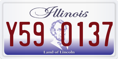 IL license plate Y590137