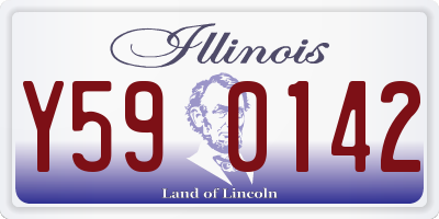 IL license plate Y590142