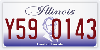 IL license plate Y590143