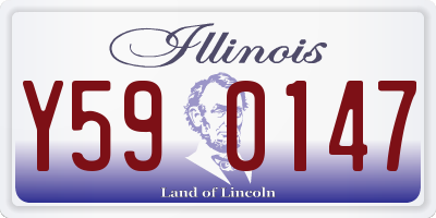IL license plate Y590147