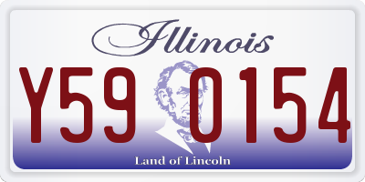 IL license plate Y590154