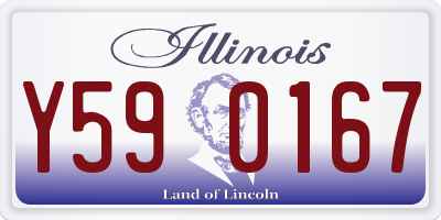 IL license plate Y590167