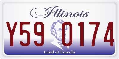 IL license plate Y590174