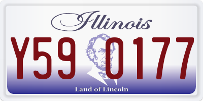IL license plate Y590177