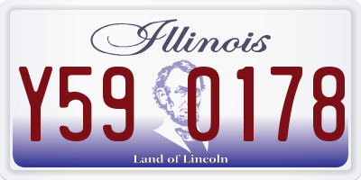 IL license plate Y590178