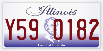 IL license plate Y590182