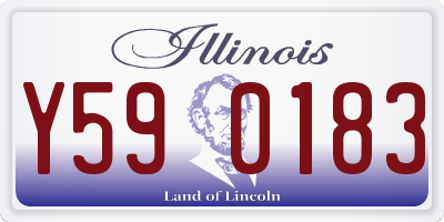 IL license plate Y590183