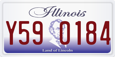 IL license plate Y590184
