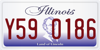 IL license plate Y590186
