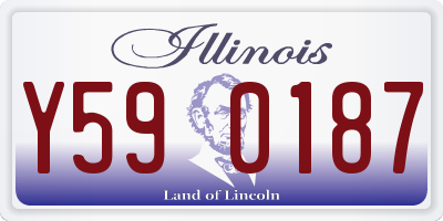 IL license plate Y590187