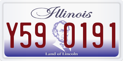 IL license plate Y590191