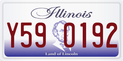 IL license plate Y590192