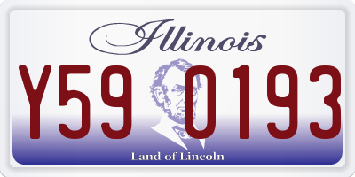 IL license plate Y590193