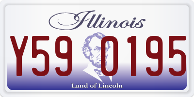 IL license plate Y590195