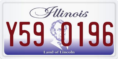 IL license plate Y590196