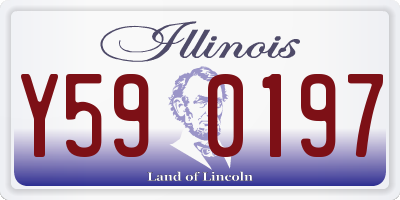 IL license plate Y590197