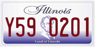 IL license plate Y590201