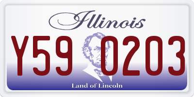 IL license plate Y590203