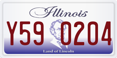 IL license plate Y590204