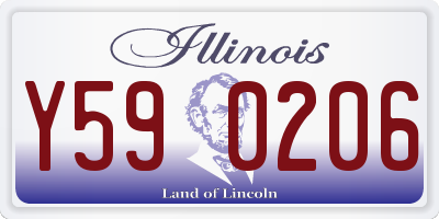 IL license plate Y590206