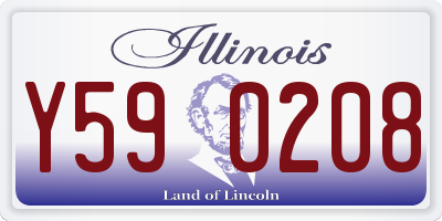 IL license plate Y590208