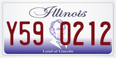 IL license plate Y590212