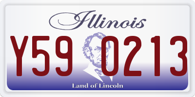 IL license plate Y590213