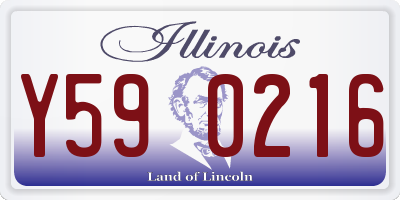 IL license plate Y590216