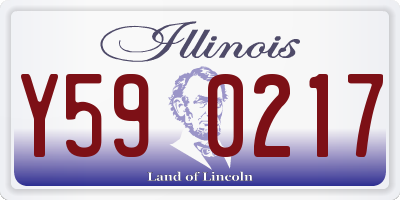 IL license plate Y590217