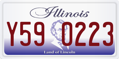 IL license plate Y590223