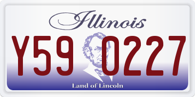 IL license plate Y590227